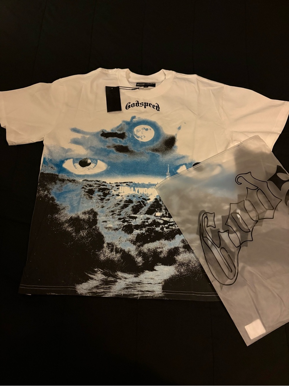 Godspeed White & Blue Graphic Short Sleeve Tee